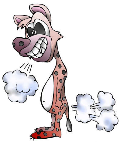 Hy�ne, T�pfelhy�ne, Hund, Hunde, Klaeffer, Kl�ffer, Wauzis, Wauzi, Hundebaby, Dogs by Christine Dumbsky