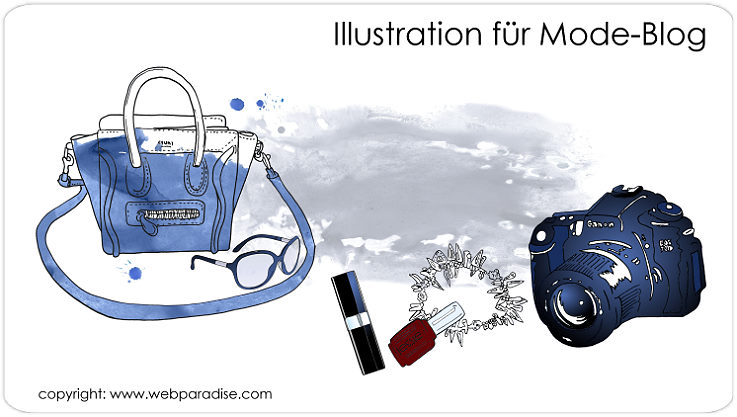 illustration, illustrationen für Mode Blog Style Story - design by Christine Dumbsky, www.webparadise.com