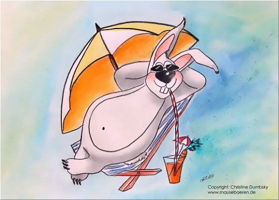 im Urlaub, Hasen, hase, andana, liebrecilla, rabbit, rabbits, Hasi, h&auml;schen, Haeschen by Christine Dumbsky