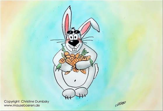 Vitamin A, Karotten, R&uuml;ben, Karotte, Hasen, hase, andana, liebrecilla, rabbit, rabbits, Hasi, h&auml;schen, Haeschen by Christine Dumbsky